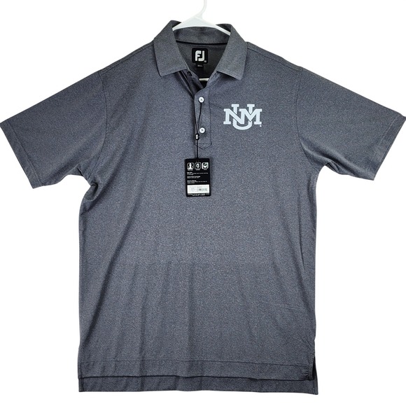 FootJoy Other - University New Mexico FootJoy Solid Lisle TF Polo Shirt Mens M Heather Gray Golf
